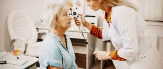 Measuring eye pressure in women over 50 years of age